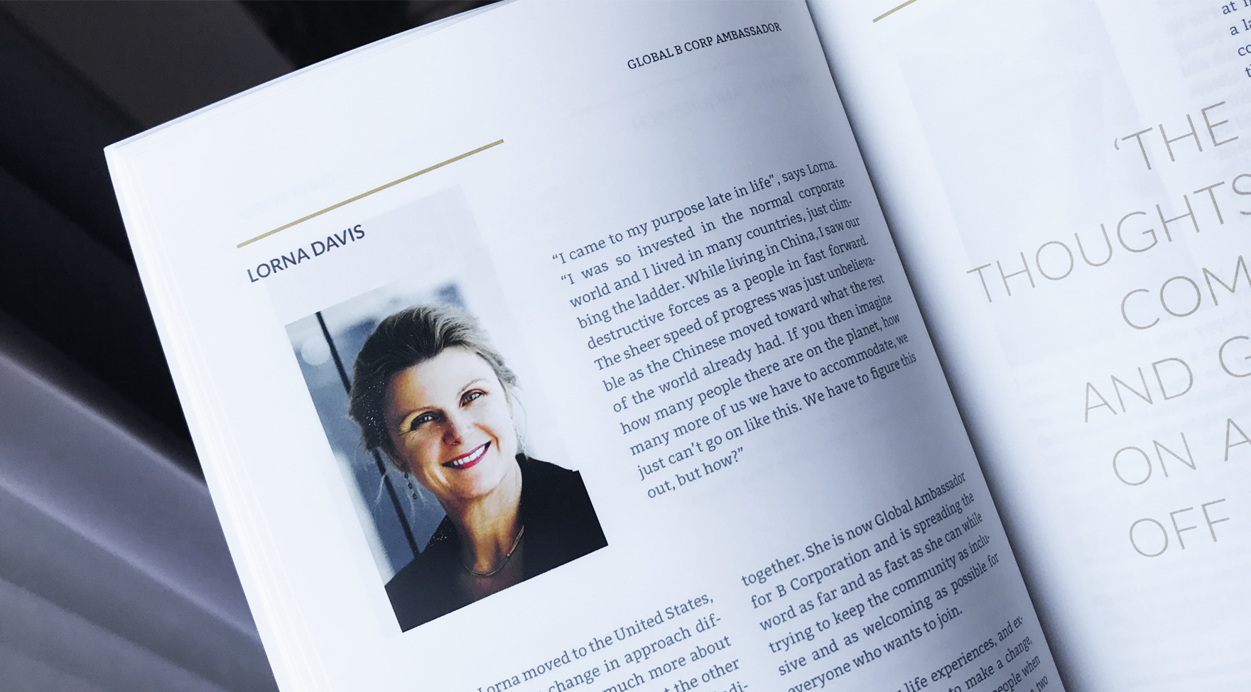 Lorna Davis shares her story in the Paper on the Rocks B Inspired notebook